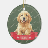 Golden Retriever Puppy  Keramisch Ornament (Links)