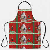 Golden Retriever Puppy kerstbal Bowl Schort (Voorkant)