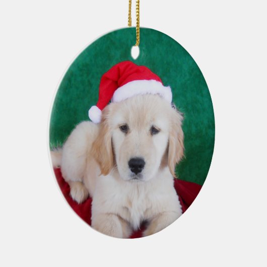 Golden Retriever Puppy kerstboom Keramisch Ornament (Rechts)