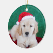 Golden Retriever Puppy kerstboom Keramisch Ornament (Links)