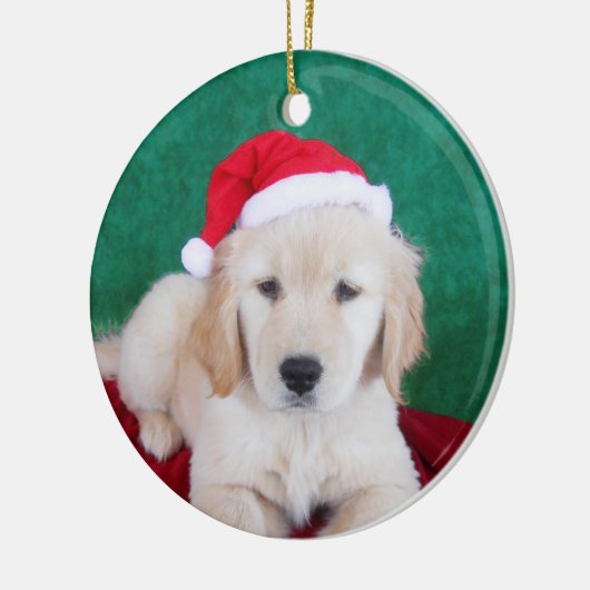 Golden Retriever Puppy kerstboom Keramisch Ornament (Links)