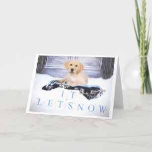 Golden Retriever Puppy kerstkaart Feestdagen Kaart