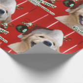 Golden Retriever Puppy Kerstmis Cadeaupapier (Hoek)