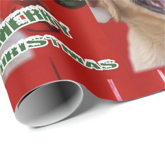Golden Retriever Puppy Kerstmis Cadeaupapier (Rol Hoek)