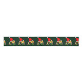 Golden Retriever Puppy Kerstmis Grosgrain Lint (Voorkant)