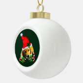 Golden Retriever Puppy Kerstmis Keramische Bal Ornament (Rechts)