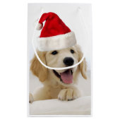 Golden Retriever Puppy Kerstmis Klein Cadeauzakje (Achterkant)