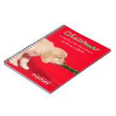 Golden Retriever Puppy Kerstmis Notitieboek (Linkerzijde)