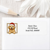 Golden Retriever Puppy Kerstretour Adres Etiket (Insitu)