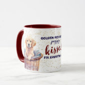 Golden Retriever Puppy Kisses Fix Alles Mok (Voorkant links)