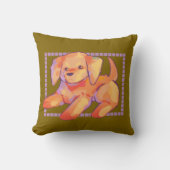 Golden retriever puppy kussen (Voorkant)