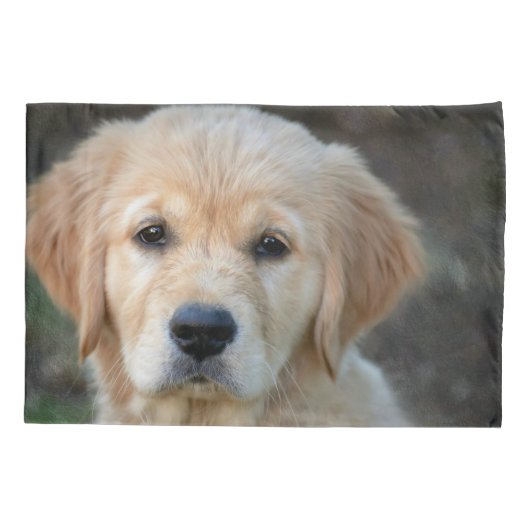 Golden Retriever Puppy Kussensloop (Achterkant)