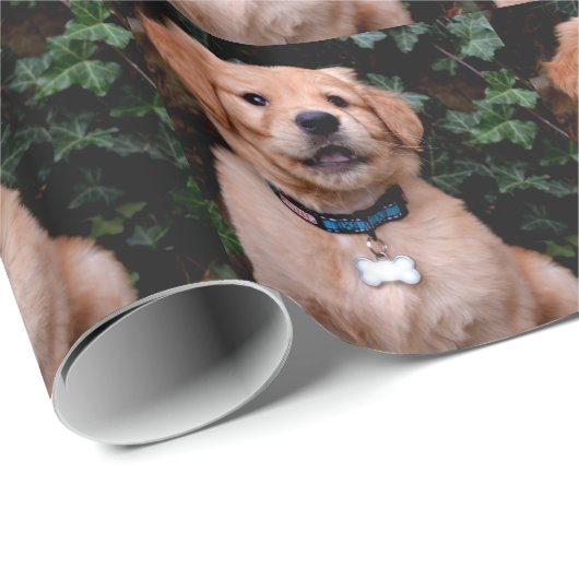 Golden Retriever Puppy lab dog Cadeaupapier (Rol Hoek)