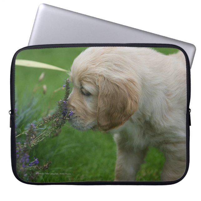 Golden Retriever Puppy Laptop Sleeve (Voorkant)