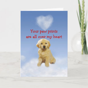 Golden Retriever Puppy Love Card Feestdagen Kaart