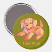 Golden retriever, puppy magneet (Voorkant / Achterkant)