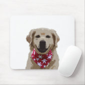 Golden Retriever Puppy met Bandana Mousepad Muismat (Met muis)