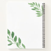 Golden Retriever Puppy met bloemen Aangepaste naam Notitieboek (Achterkant)