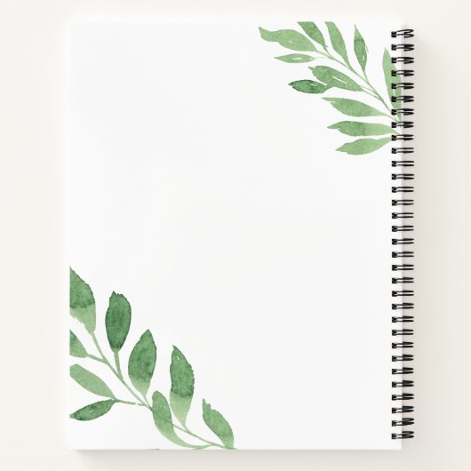 Golden Retriever Puppy met bloemen Aangepaste naam Notitieboek (Achterkant)