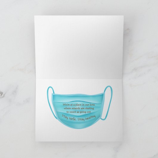 Golden Retriever puppy met gezichtsmasker Kaart (Binnen)