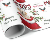 Golden Retriever Puppy met kerstcadeau Cadeaupapier (Rol Hoek)