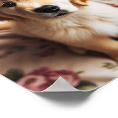 Golden Retriever puppy met schattige puppy ogen Poster (Hoek)
