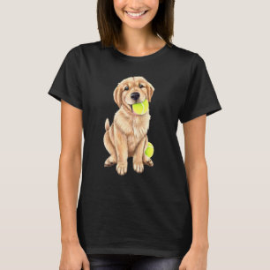 Golden Retriever puppy met Tennis Ball T-shirt
