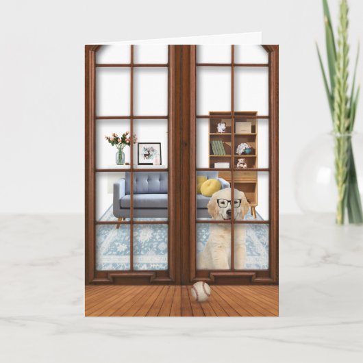 Golden Retriever Puppy Miss You Card Kaart (Voorkant)