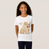 Golden Retriever Puppy Moederdag T-shirt (Voorkant volledig)
