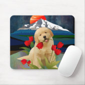 GOLDEN RETRIEVER PUPPY Mousepad Muismat (Met muis)