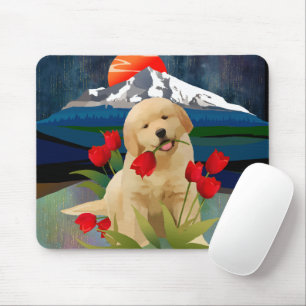 GOLDEN RETRIEVER PUPPY Mousepad Muismat