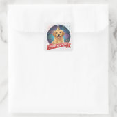 Golden Retriever Puppy New Year Sticker (Tas)