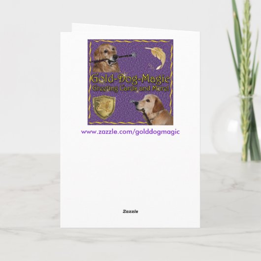 Golden Retriever Puppy New Years Wish Feestdagen Kaart (Achterkant)