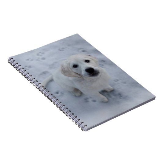 Golden Retriever Puppy Notepad Notitieboek (Rechterzijde)