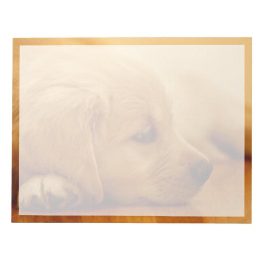 Golden Retriever Puppy Notitieblok (Voorkant)