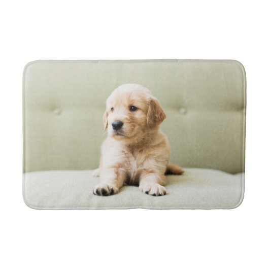 Golden Retriever Puppy op Couch Badmat (Voorkant)
