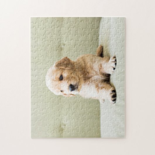 Golden Retriever Puppy op Couch Legpuzzel (Verticaal)