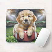Golden Retriever Puppy op een Football Muismat (Met muis)