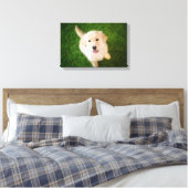 Golden Retriever Puppy op Grass Canvas Afdruk (Insitu (Slaapkamer))