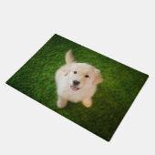 Golden Retriever Puppy op Grass Deurmat (Schuin)