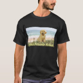 Golden Retriever puppy op strand T-shirt (Voorkant)