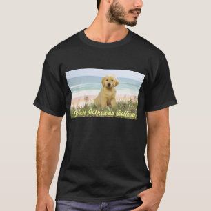 Golden Retriever puppy op strand T-shirt