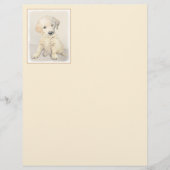 Golden Retriever Puppy Painting - Originele Dog Ar (Voorkant)