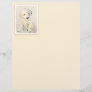 Golden Retriever Puppy Painting - Originele Dog Ar