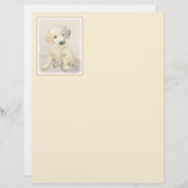 Golden Retriever Puppy Painting - Originele Dog Ar (Voorkant / Achterkant)