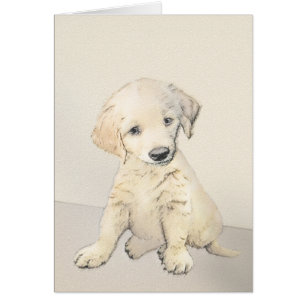 Golden Retriever Puppy Painting - Originele Dog Ar
