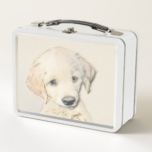 Golden Retriever Puppy Painting - Originele Dog Ar