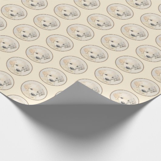 Golden Retriever Puppy Painting - Originele Dog Ar Cadeaupapier (Hoek)