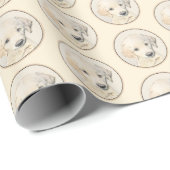 Golden Retriever Puppy Painting - Originele Dog Ar Cadeaupapier (Rol Hoek)