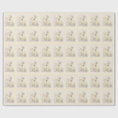 Golden Retriever Puppy Painting - Originele Dog Ar Cadeaupapier (Vlak)